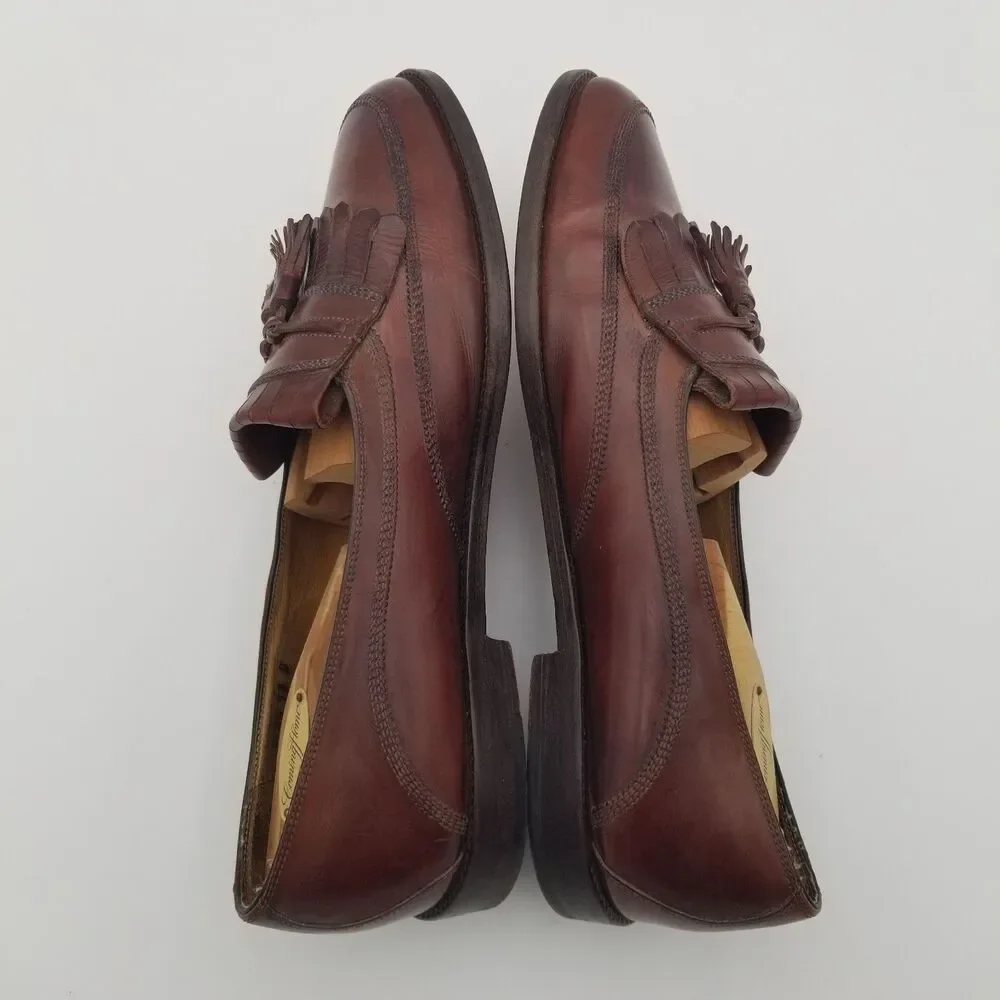 Cole Haan Bragano Brown Leather Tasseled Kiltie Men Sz 13 D Dress Shoes Italy
